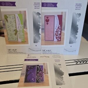 Crafter's Companion Lot Of 3 Border Dies And Stamps NEW